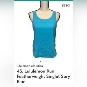 Lululemon Athletica Women's Spry Blue Tank Top